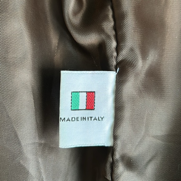 Italian men's genuine leather bomber jacket, warm, brown, size XXL made in Italy - Picture 9 of 13